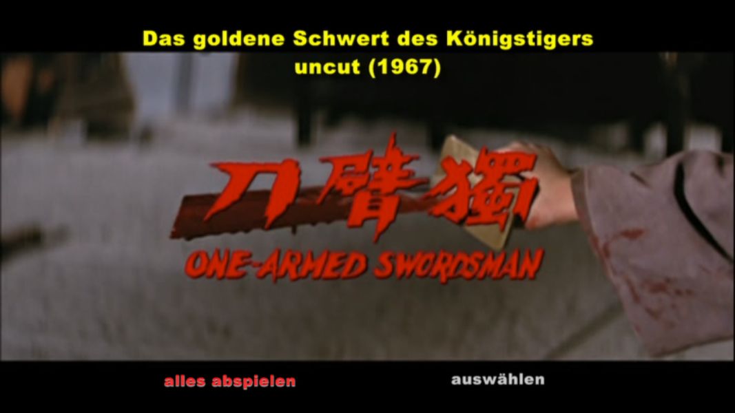(Bild für) Das goldene Schwert des Königstigers - 1967 (DVD+R uncut)