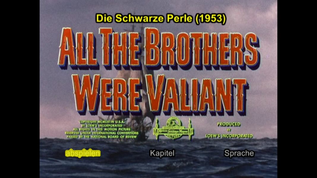 (Bild für) Die schwarze Perle - 1953 (DVD+R uncut)