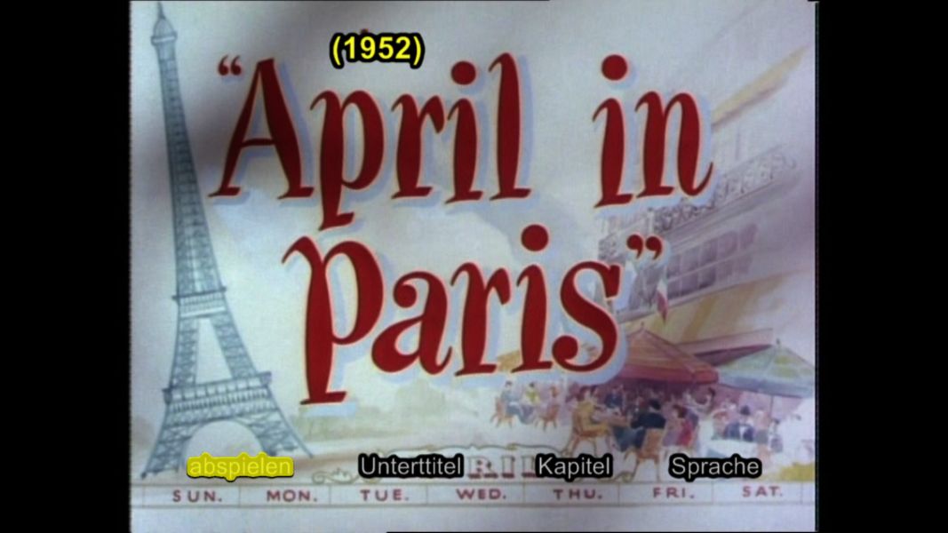 (Bild für) April in Paris - 1952 (DVD+R uncut)