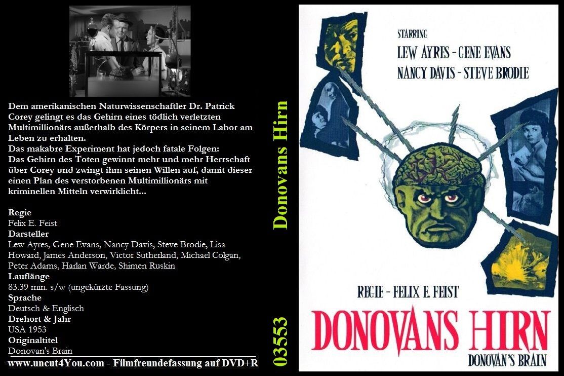 (Bild für) Donovans Hirn - 1953 (DVD+R uncut)