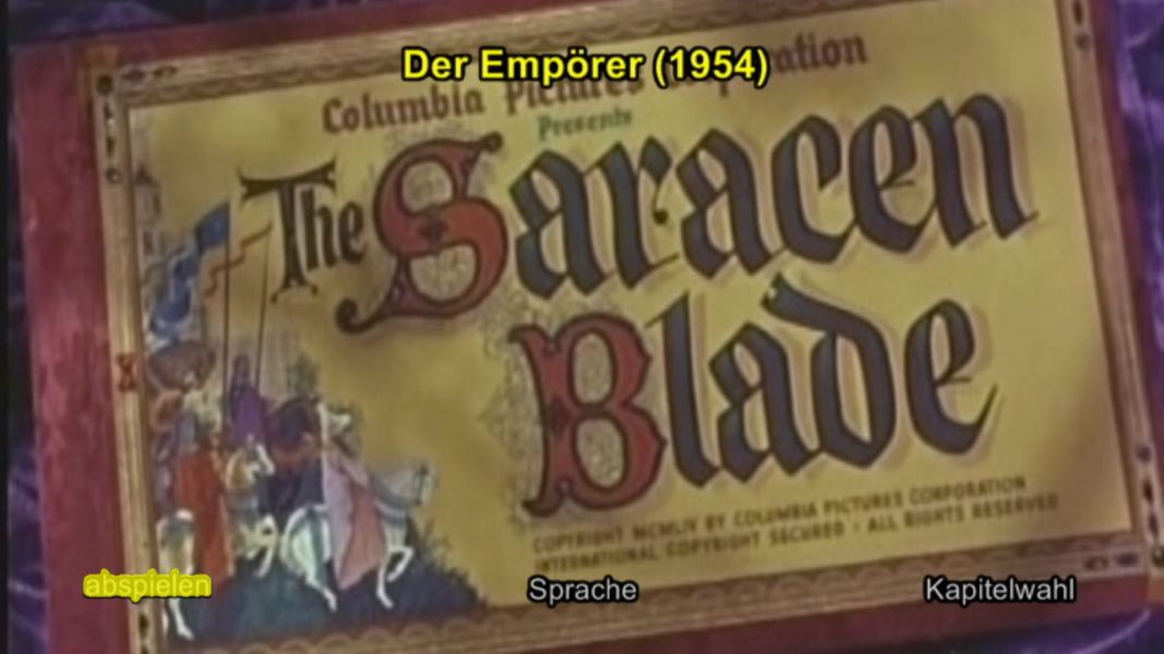(Bild für) Das Schwert des Sarazenen - 1954 (DVD+R uncut)