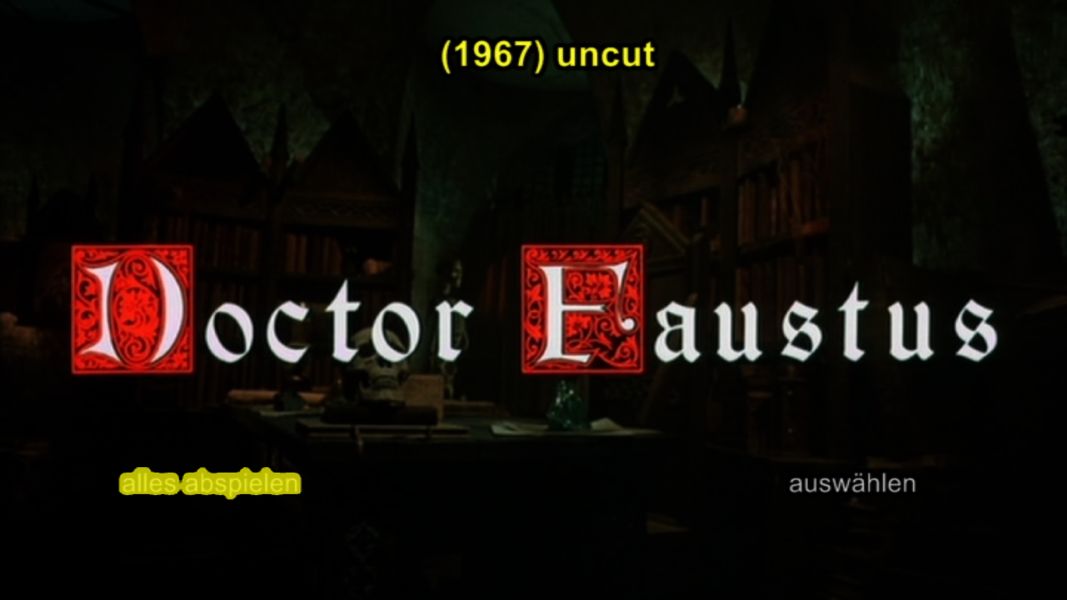 (Bild für) Doctor Faustus - 1967 (DVD+R uncut)
