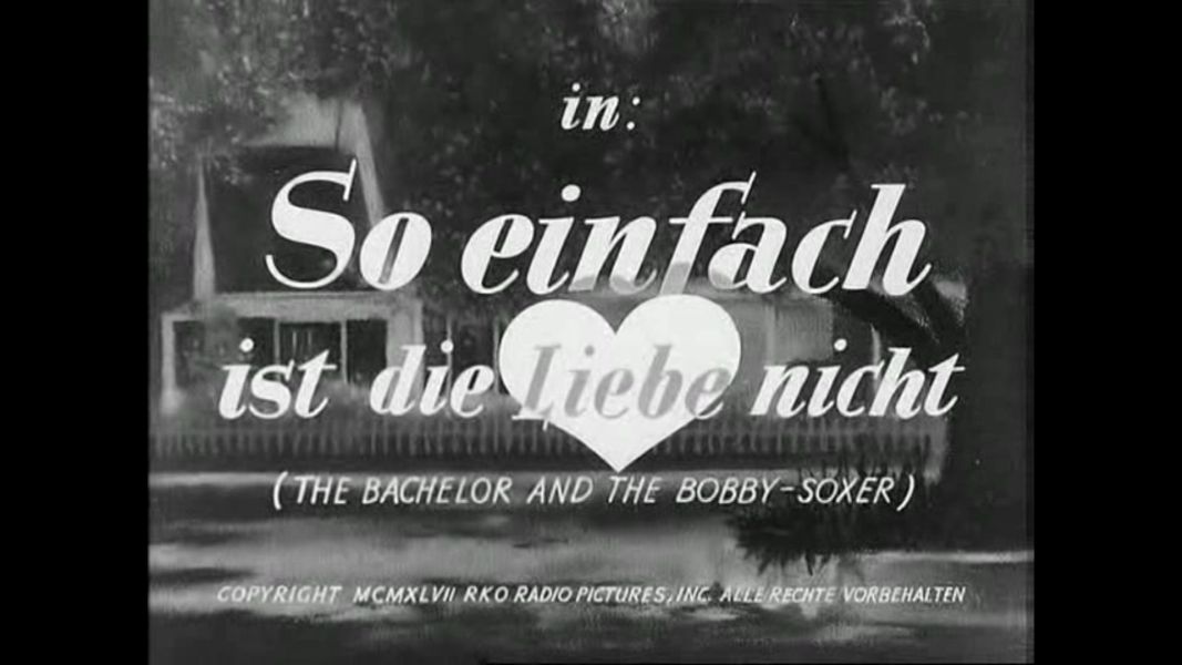 (Bild für) So einfach ist die Liebe nicht! - 1947 (DVD+R uncut)