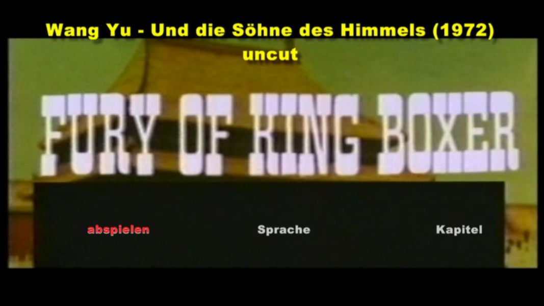 (Bild für) Wang Yu und die Söhne des Himmels - 1972 (DVD+R uncut)